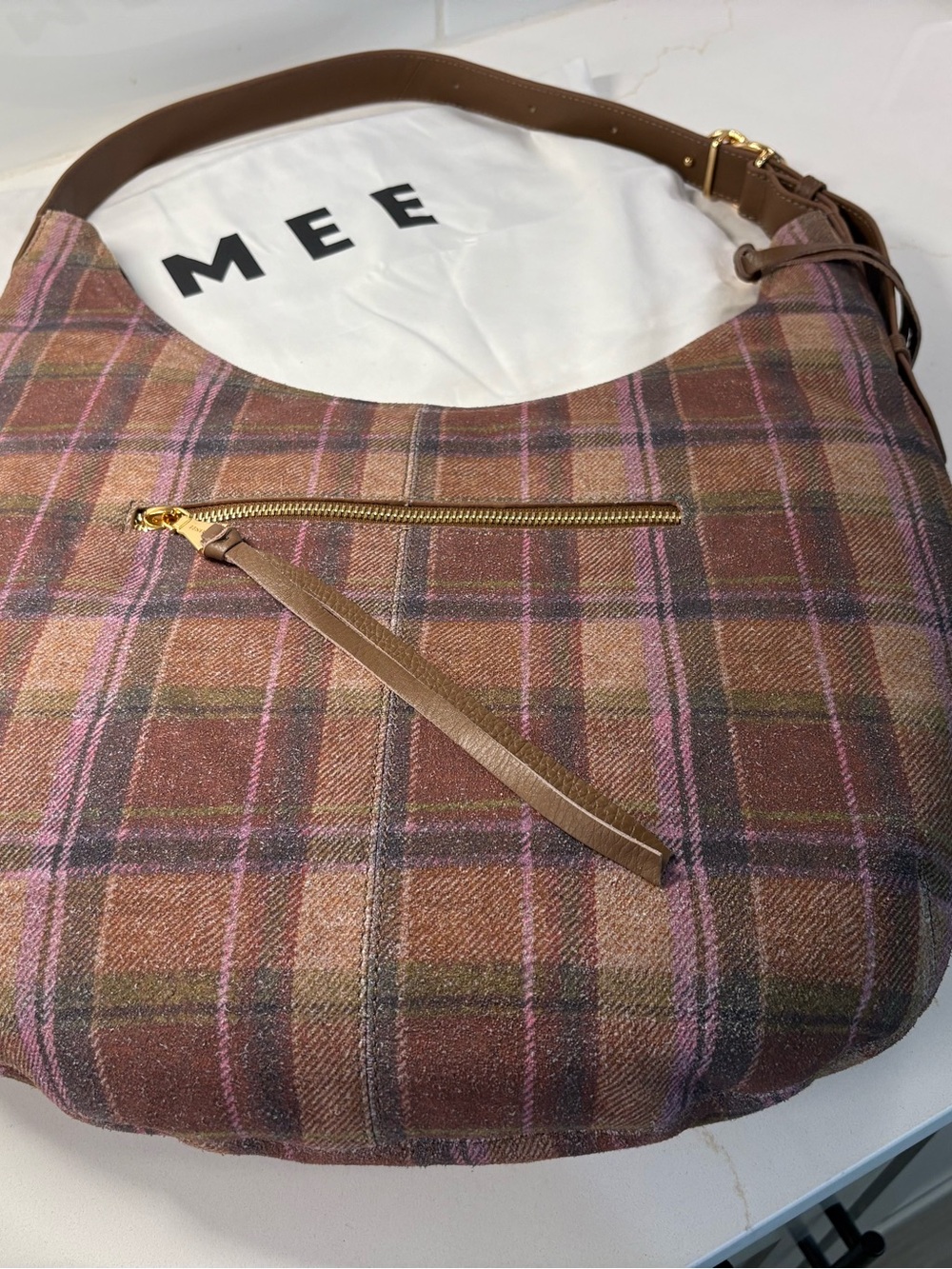NWT AIMEE Unity Large Hobo in Vintage Plaid w/bag